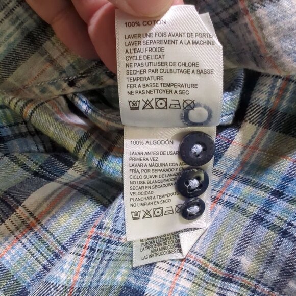 Tommy Bahama button down shirt Men's size XL blue plaid cotton - Picture 13 of 14